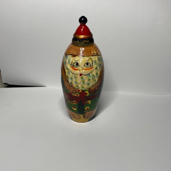 Unbranded Other - Vintage Wooden Russian Nesting Doll Santa Claus - Christmas Ornament (1 piece)​